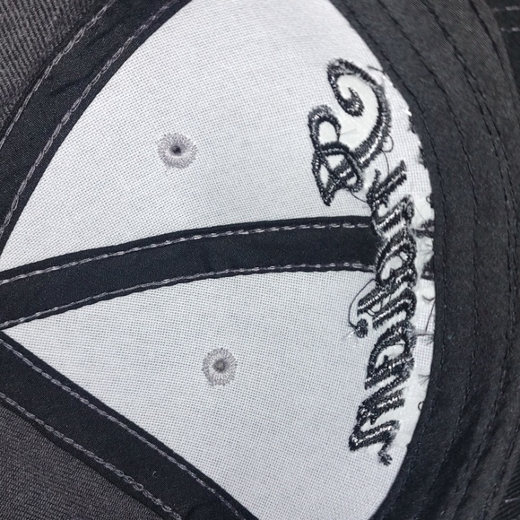 Indian Motorcycle Script Logo Gray Flat Bill Trucker Hat Cap - Picture 8 of 9